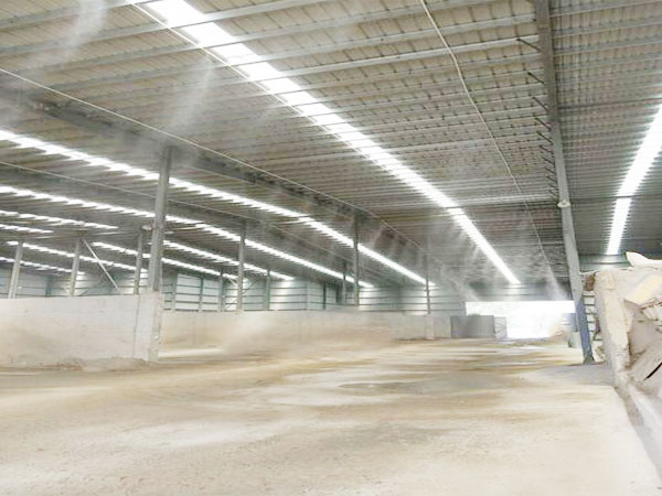 混凝土攪拌站料倉噴霧系統